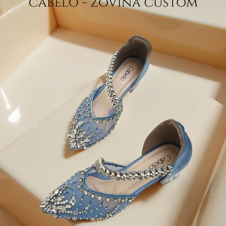 Cabelo Sepatu Custom Flat Heel 38 9cm Customisasi