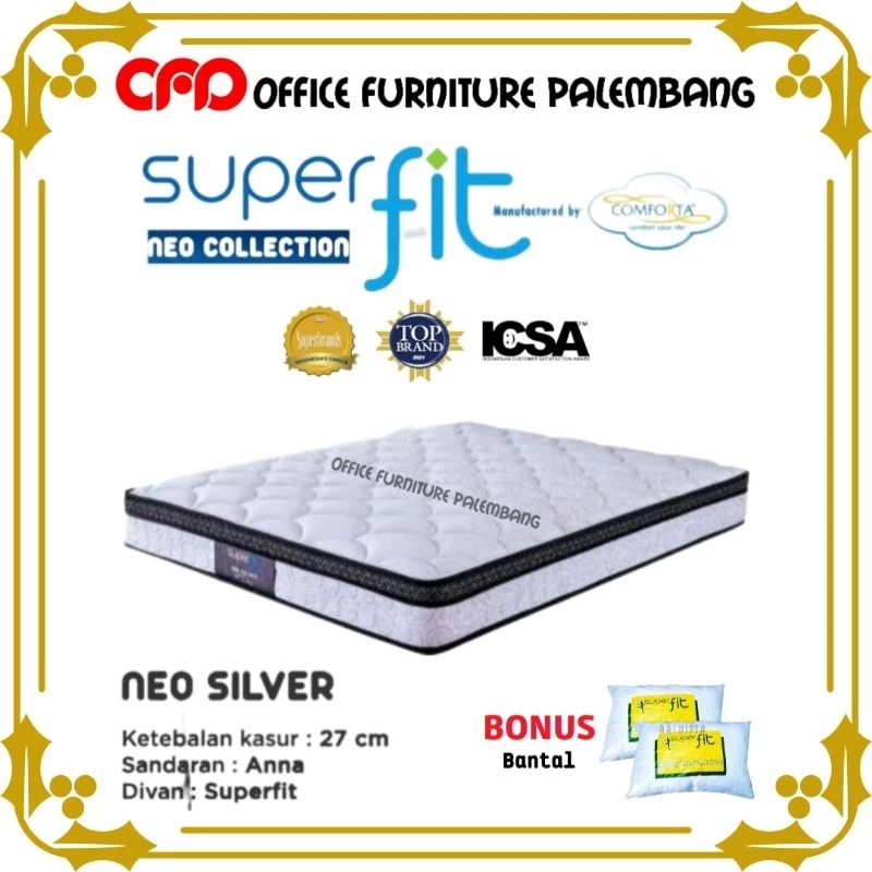 matras springbed superfit by comforta neo silver kasur spring bed original