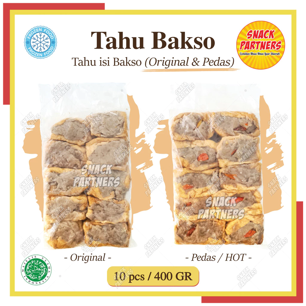 TAHU BAKSO 10 PCS / 400 GR - Baso Pentol Original Pedas Hot - FROZEN FOOD Banjarmasin