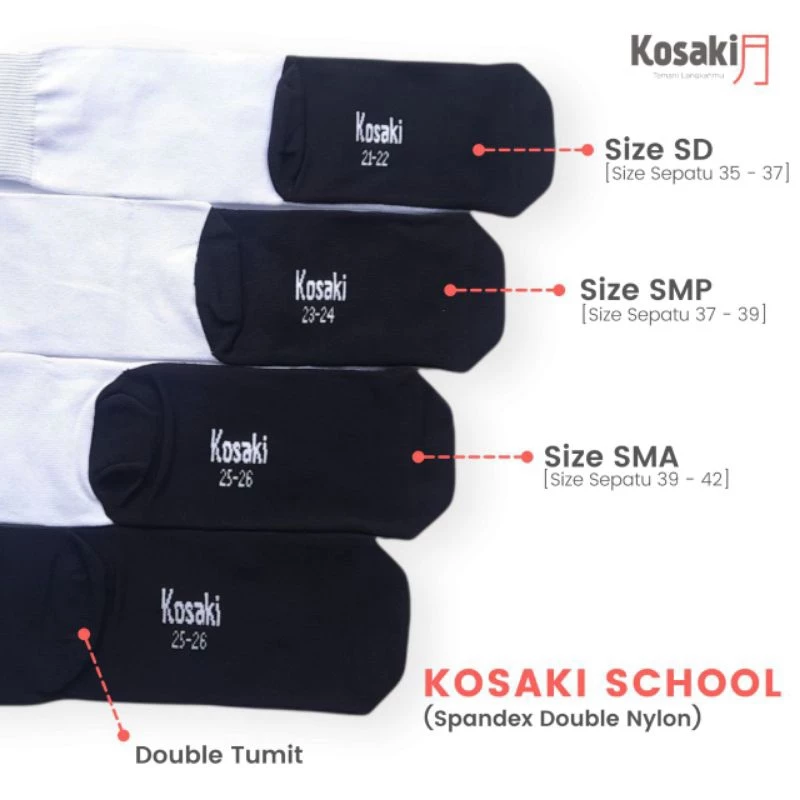 KOSAKI SCHOOL / KAOS KAKI SEKOLAH SD SMP SMA / DISTRIBUTOR KOSAKI MARTAPURA / DISTRIBUTOR KOSAKI BANJARBARU / DISTRIBUTOR KOSAKI BANJAR / DISTRIBUTOR KOSAKI BANJARBARU