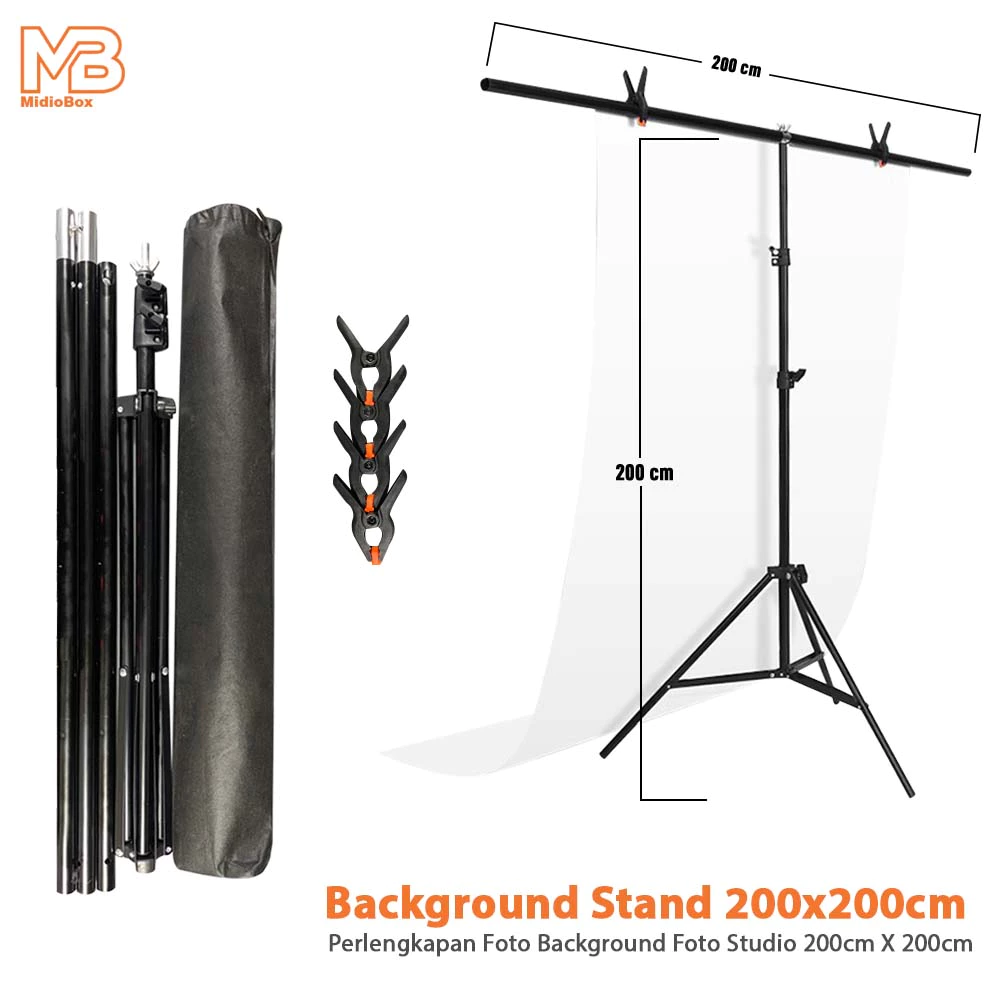 11. Stand Background Foto Studio Midio Tinggi 2Meter x Lebar 2Meter