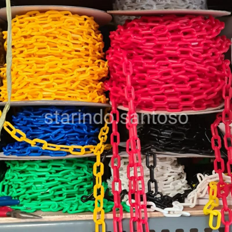 RANTAI PLASTIK 6 mm cone chain gantungan baju distro pvc warna 6mm