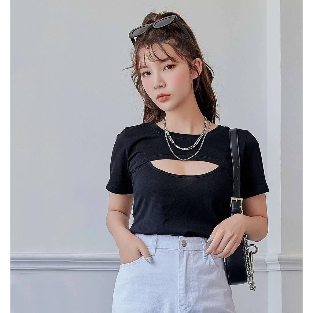 (COD) LMJ Fashion Tyler Blouse Crop Top #2720