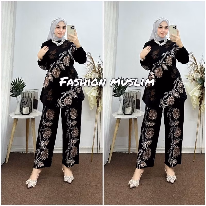 SETELAN TUNIK MOTIF TERHEBOH