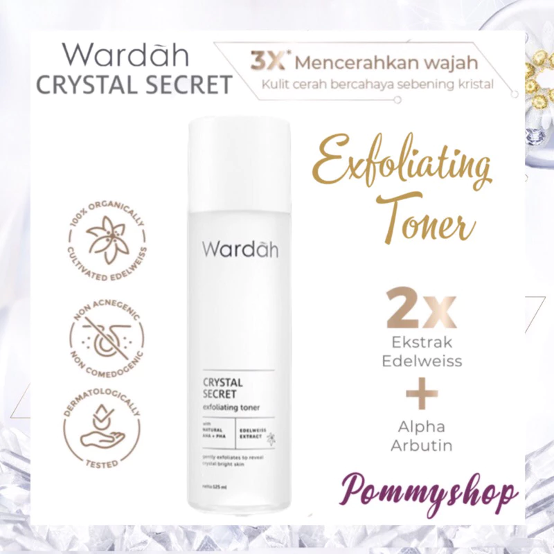 Wardah Crystal Secret Exfoliating Toner with Natural AHA + PHA 125ml