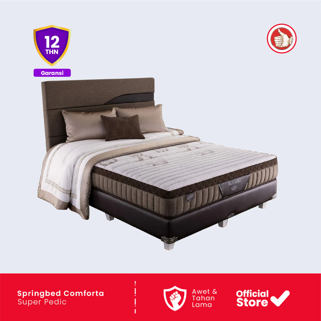 KASUR COMFORTA SUPER PEDIC MATTRAS/FULLSET SANDARAN VELOZ
