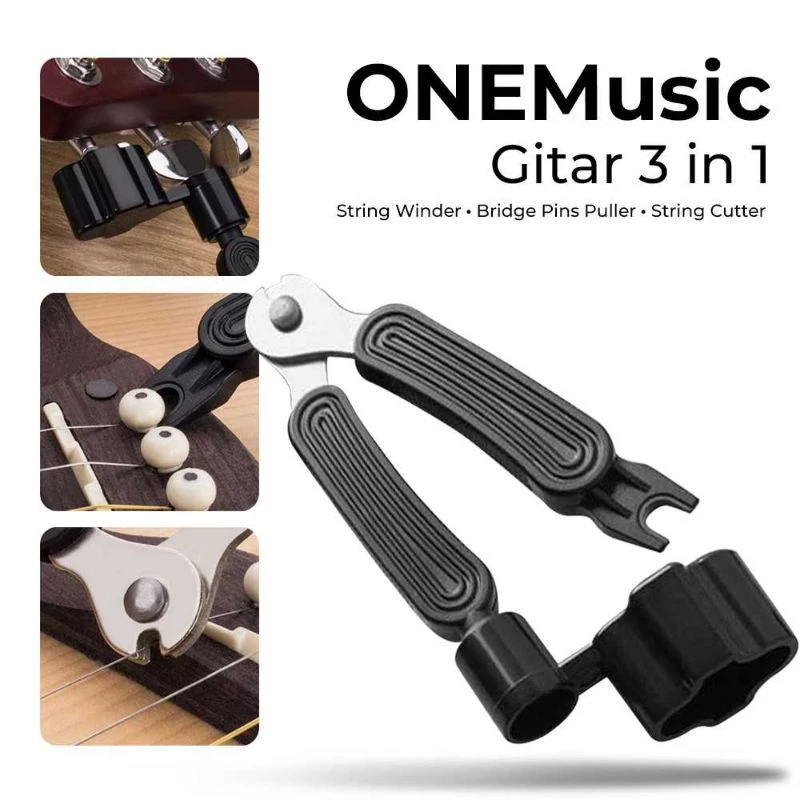 27. TaffSTUDIO Alat Pasang Senar Gitar 3in1 String Cutter Winder Puller