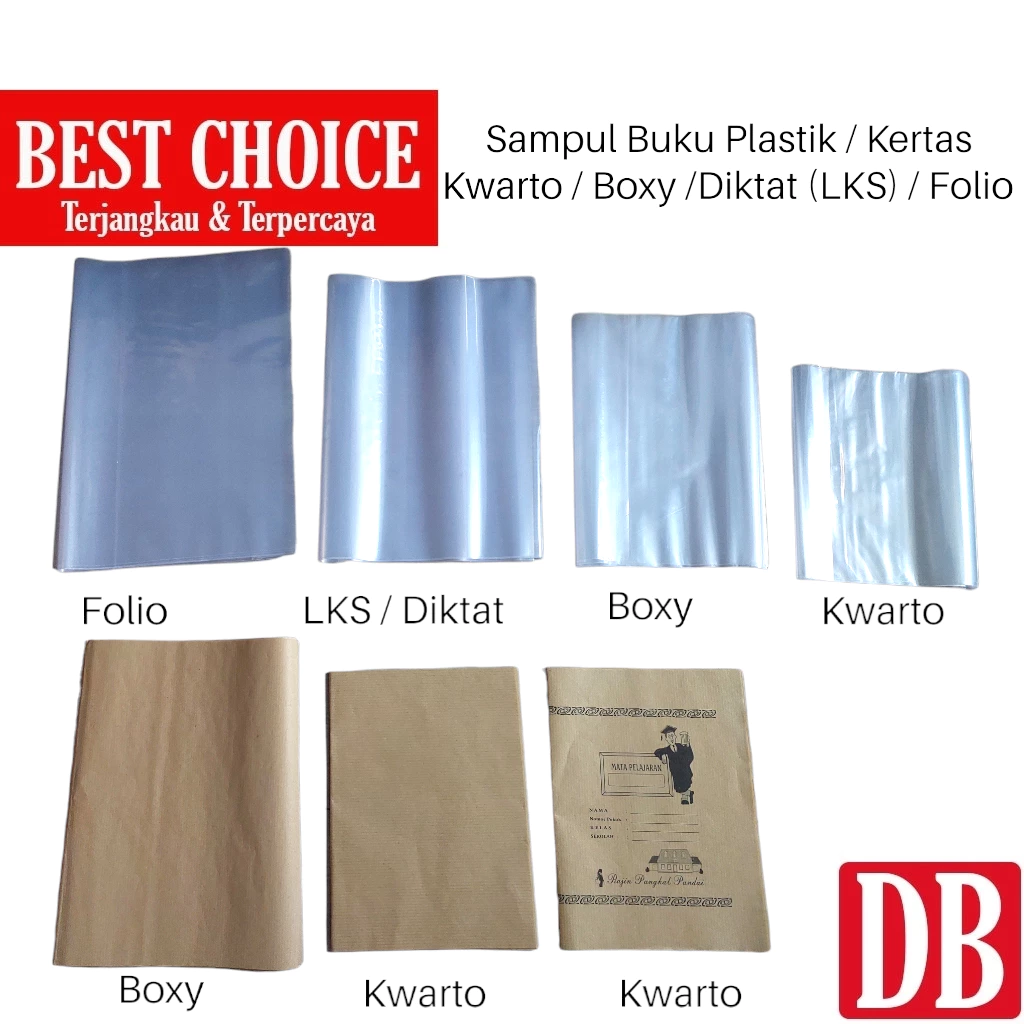 PHG -  Sampul Buku Tulis Sekolah Diamond Transparant Polos  Stiker Sampul Buku Isi 10 Lembar Self-Adhesive Book Cover Waterproof Sticker Pelindung Cover Buku Dengan Perekat Model Buram Tahan Air 10Pcs