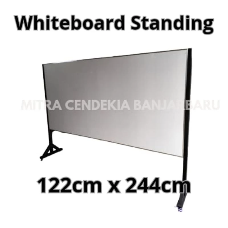 (Mohon Baca Deskripsi) Papan Tulis Standing / Kaki Kayu Roda 120cm x 180cm / 120cm x 200cm / 122cm x 244cm (free ongkir bjm,mtp kota,dan banjarbaru)