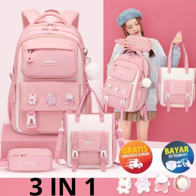 BK179 - TAS SEKOLAH TAS RANSEL ANAK PEREMPUAN TAS SEKOLAH ANAK PEREMPUAN TAS SEKOLAH WANITA TAS SEKOLAH