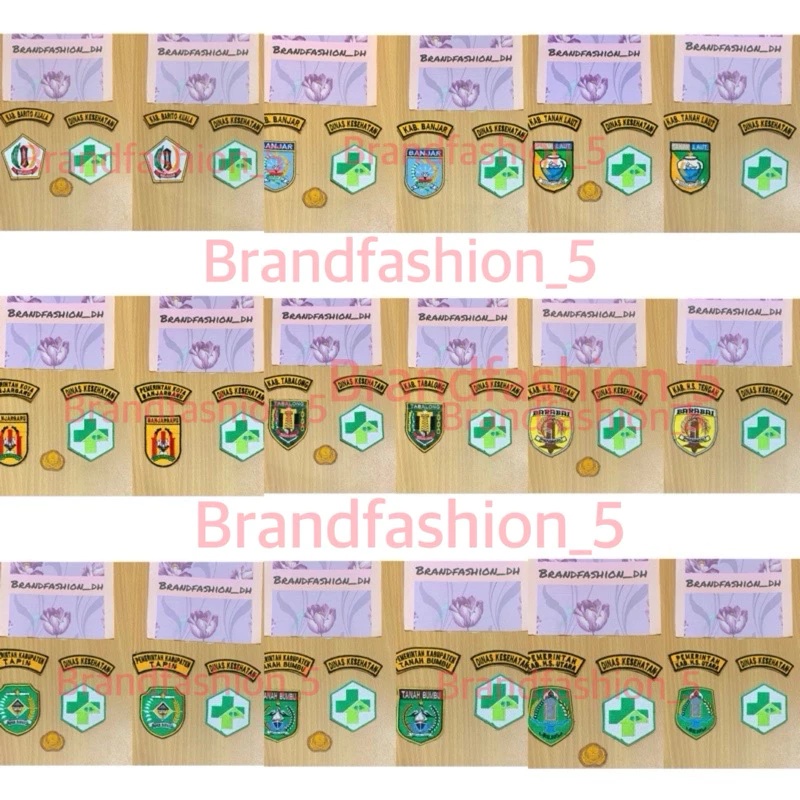 (Ready) Paket Lambang Badge Dinas Kesehatan dengan Puskesmas | Pemda Tabalong | Hulu Sungai Utara | Hulu Sungai Tengah | Tapin | Kab Banjar | Banjarbaru | Barito Kuala | Tanah Laut | Tanah Bumbu | Balangan | Banjarmasin | Kotabaru