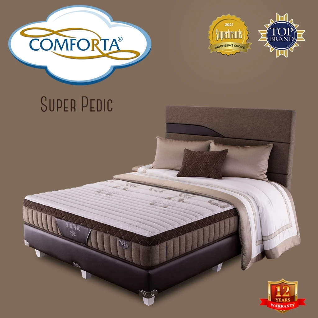 Comforta Kasur Springbed Super Pedic | Matras 90 100 120 160 180 200 - 200x200 | SP Mattress