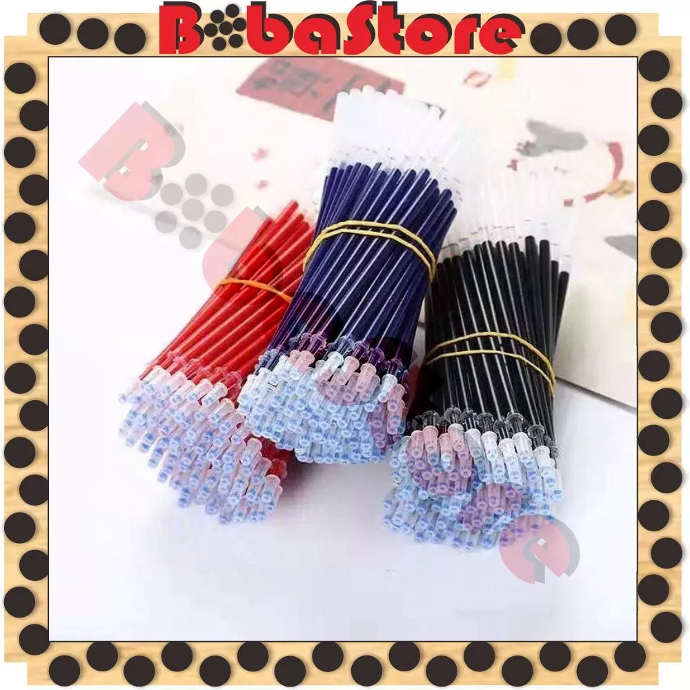 BOBASTORE REFILL TINTA PENA GEL BULAT ISI ULANG TINTA PULPEN 0.55 mm R170