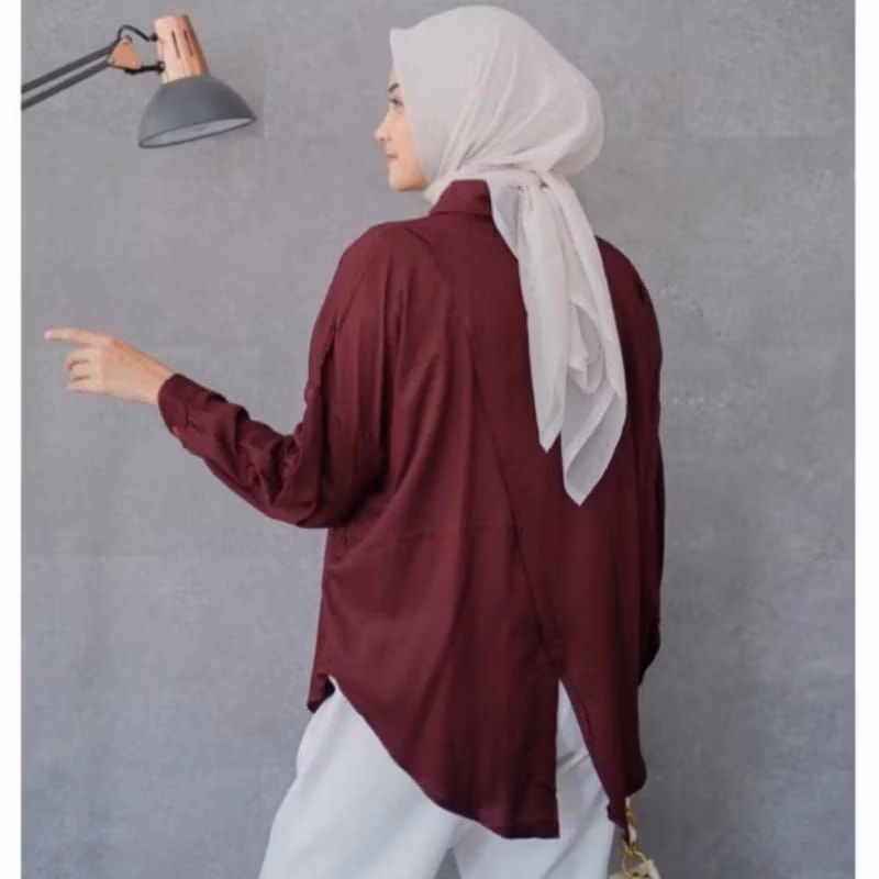 Nelka Blouse , Kemeja Wanita Oversize nelka tshirt atasan wanita Allsize