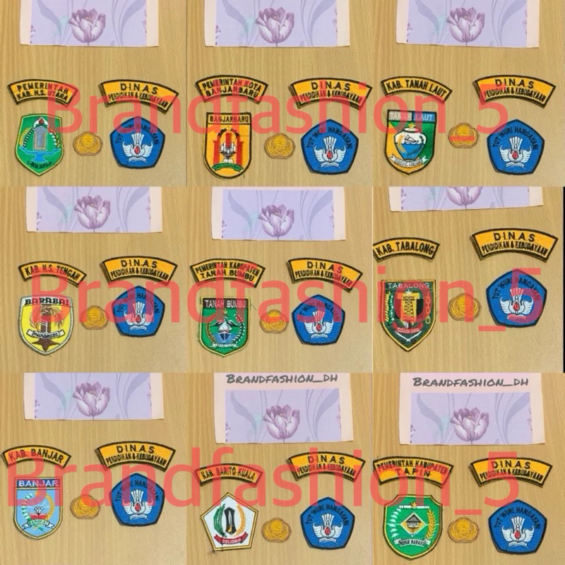 (Ready)Paket Lambang Badge Dinas Pendidikan & Kebudayaan | Pemda Tabalong | Hulu Sungai Utara | Hulu Sungai Tengah | Tapin | Kab Banjar | Banjarbaru | Barito Kuala | Tanah Laut | Tanah Bumbu | Balangan | Banjarmasin | Kotabaru