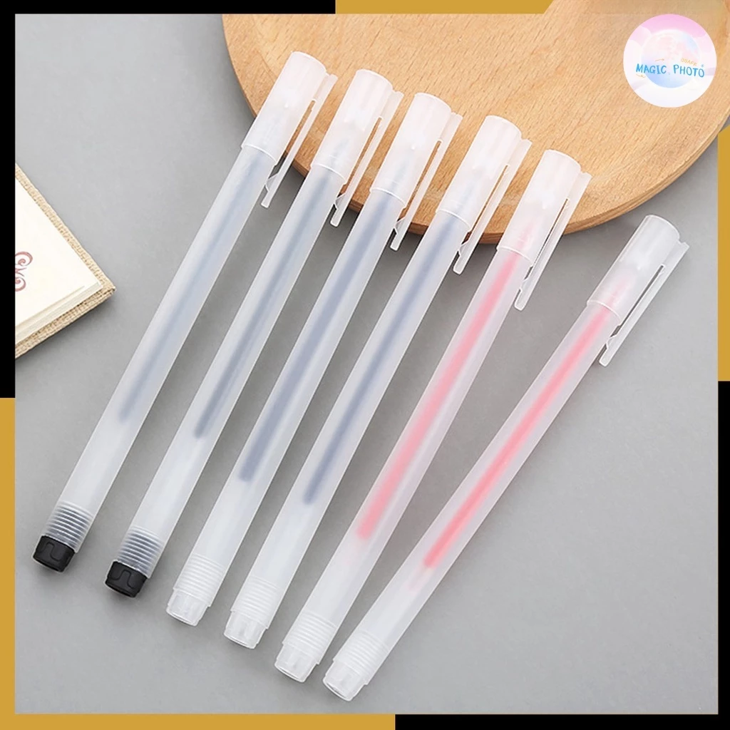 ​​Pulpen Gel 0.5mm 3 Warna Anti Bocor Transparant - Bolpoin Sekolah/Kantor 1PC​​