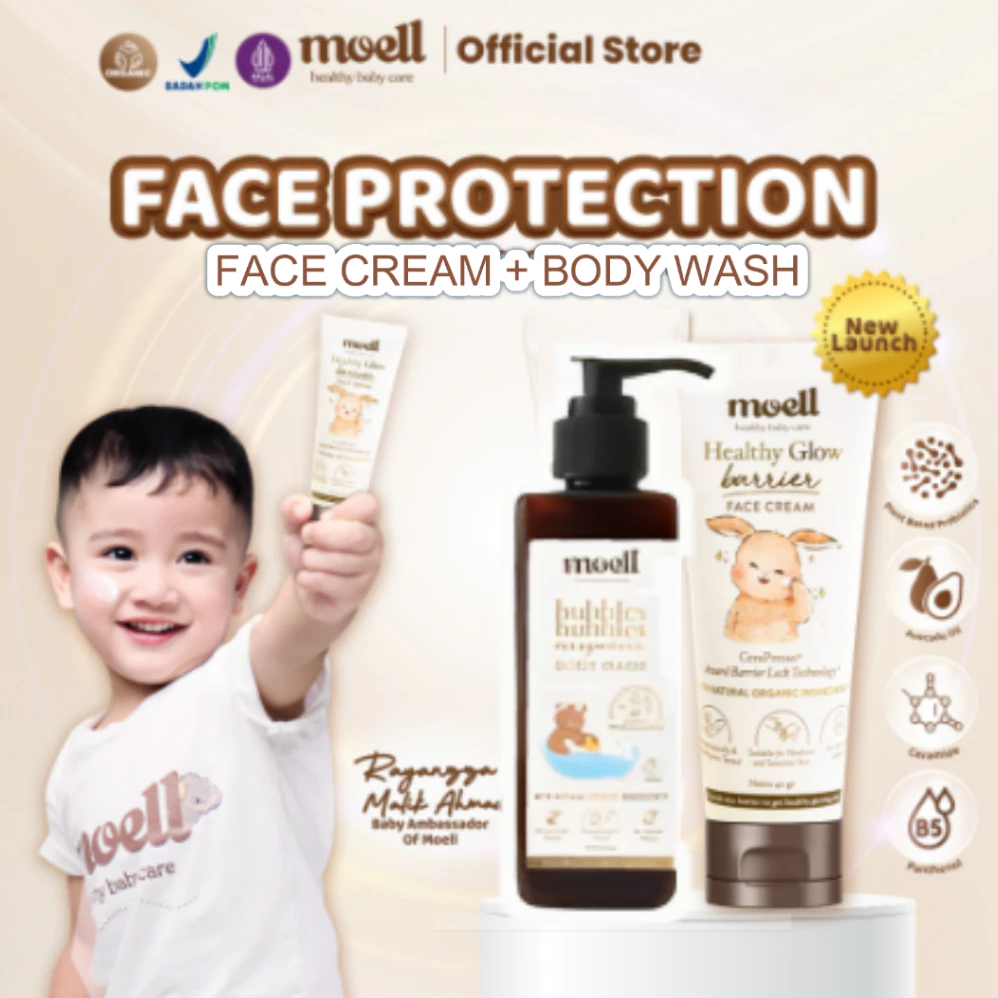 Moell Protection Kulit Wajah Face Cream + Body Wash / Sabun – Skincare  Anak Banjarmasin Banjarbaru