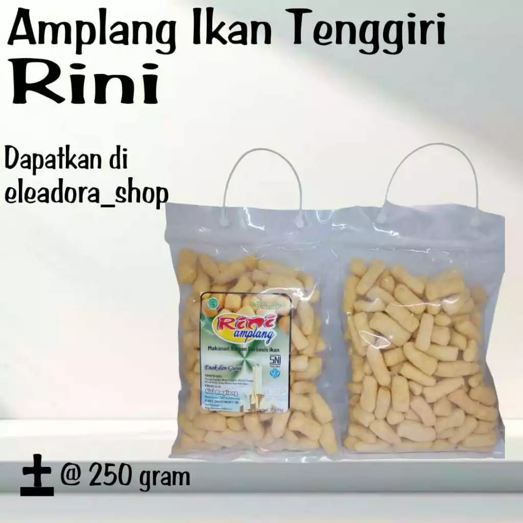Amplang Ikan Tenggiri Merk Rini Khas Banjarbaru - Kemasan Plastik Besar