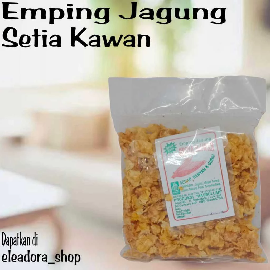 Emping Jagung Merk Setia Kawan Khas Banjarbaru - Kemasan Plastik