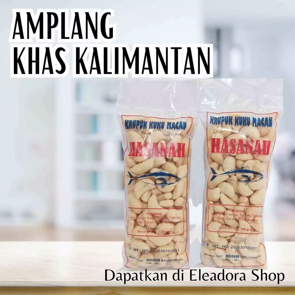 Amplang Kuku Macan HASANAH - Kemasan Plastik Kecil - Khas Banjarmasin