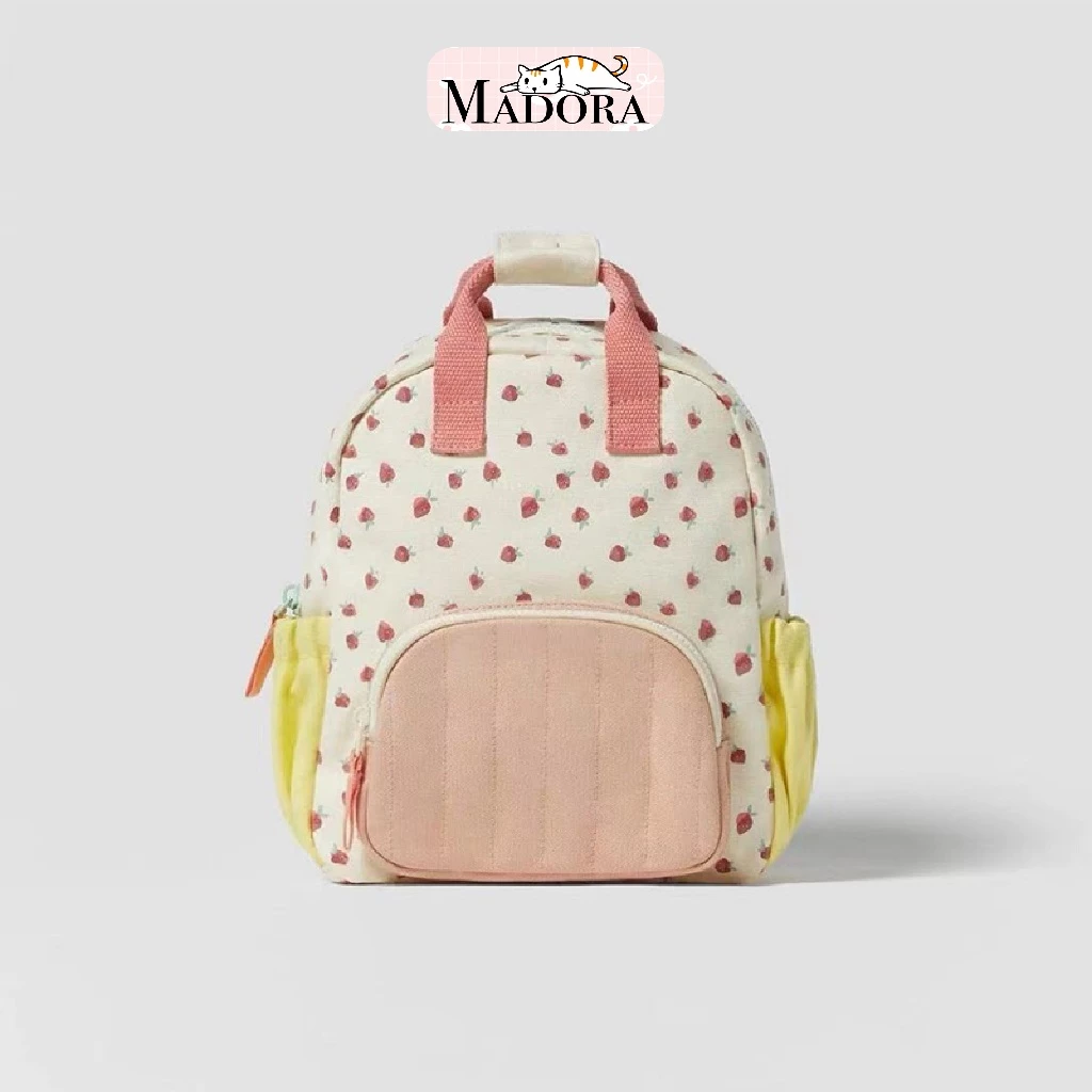 Madora Tas Ransel Strawberry Sekolah Anak PAUD TK SD Mini Backpack Korean Style