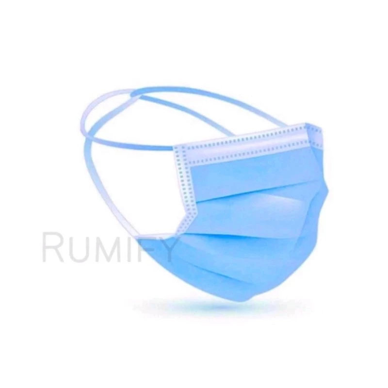 MASKER EARLOOP HEADLOOP 3 PLY DISPOSABLE WARNA BIRU ISI ± 50 PCS PER BOX MURAH BANJARMASIN | RUMIFY