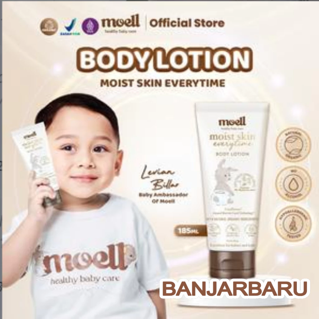 Moell Body Lotion Bayi -  Natural Organic - Pelembab Kulit Baby - Banjarbaru Banjarmasin