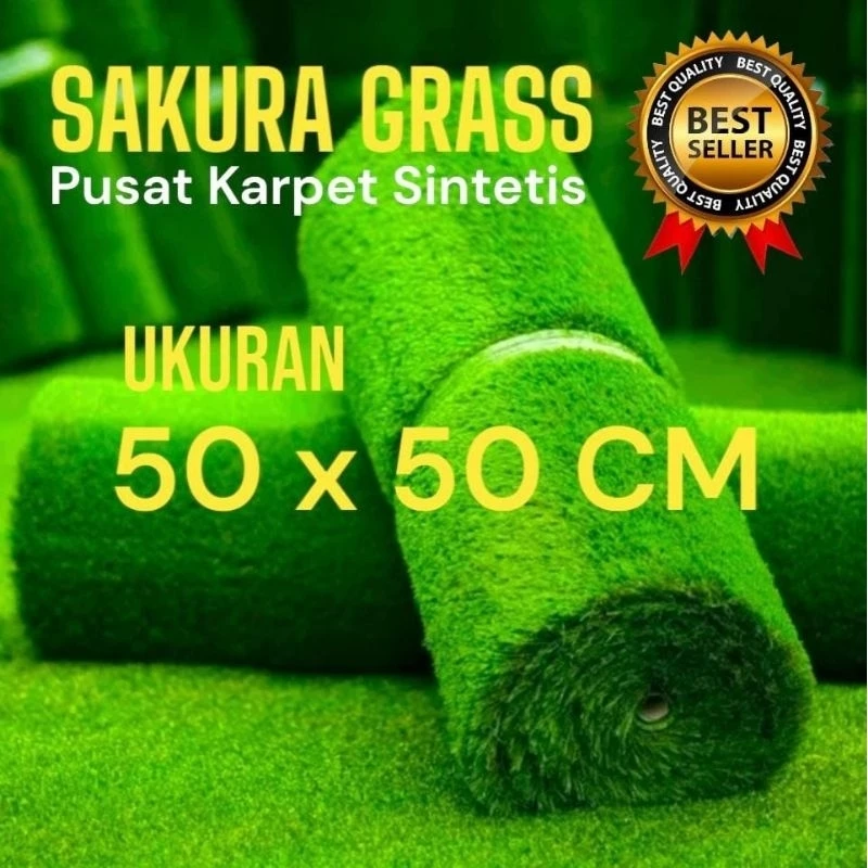 21. Rumput Sintetis Tebal 3cm Ukuran 50X50 cm Tipe Swiss Premium