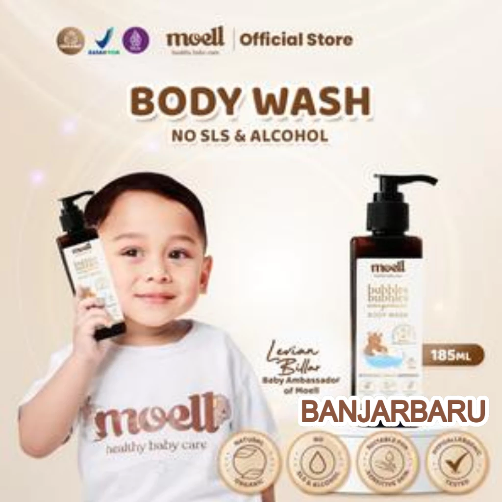 Sabun bayi Moell banjarbaru banjarmasin Body Wash natural organik SLS free Safe for sensitive skin