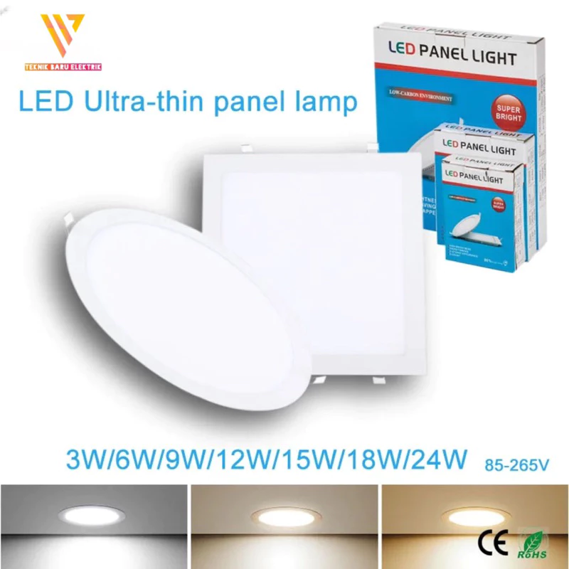 Lampu LED Downlight 12W Putih 6500K/3000K