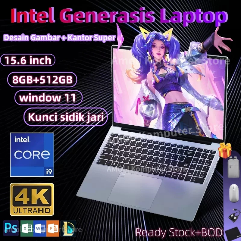 Laptop Intel N95 RAM 16GB SSD 512GB