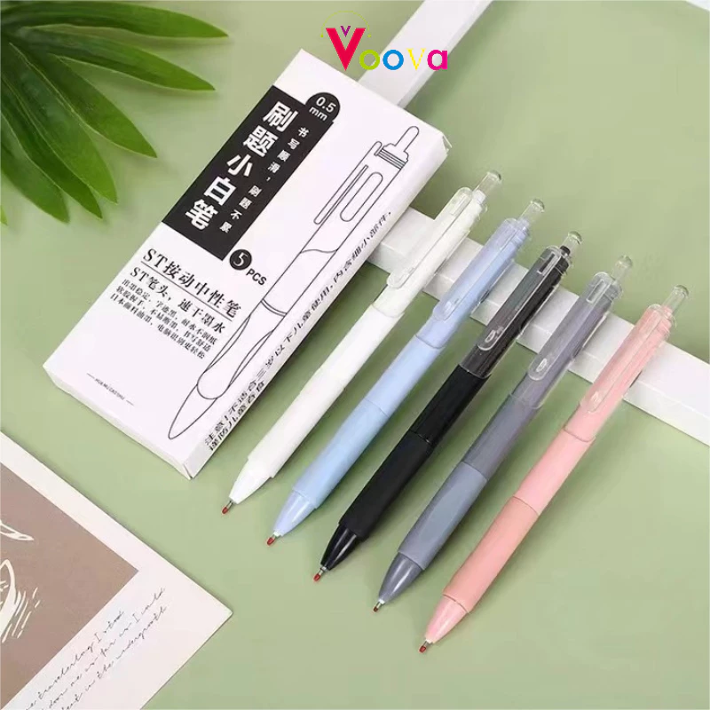 VOOVA Pulpen ST Cepat Kering Pena Netral Pena Tanda Tangan Pena Pen Student 0.5mm Pena Hitam Pena Netral Cepat Kering