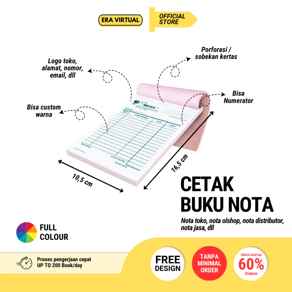 NOTA CUSTOM (Pembuatan Buku Nota) FREE DESIGN