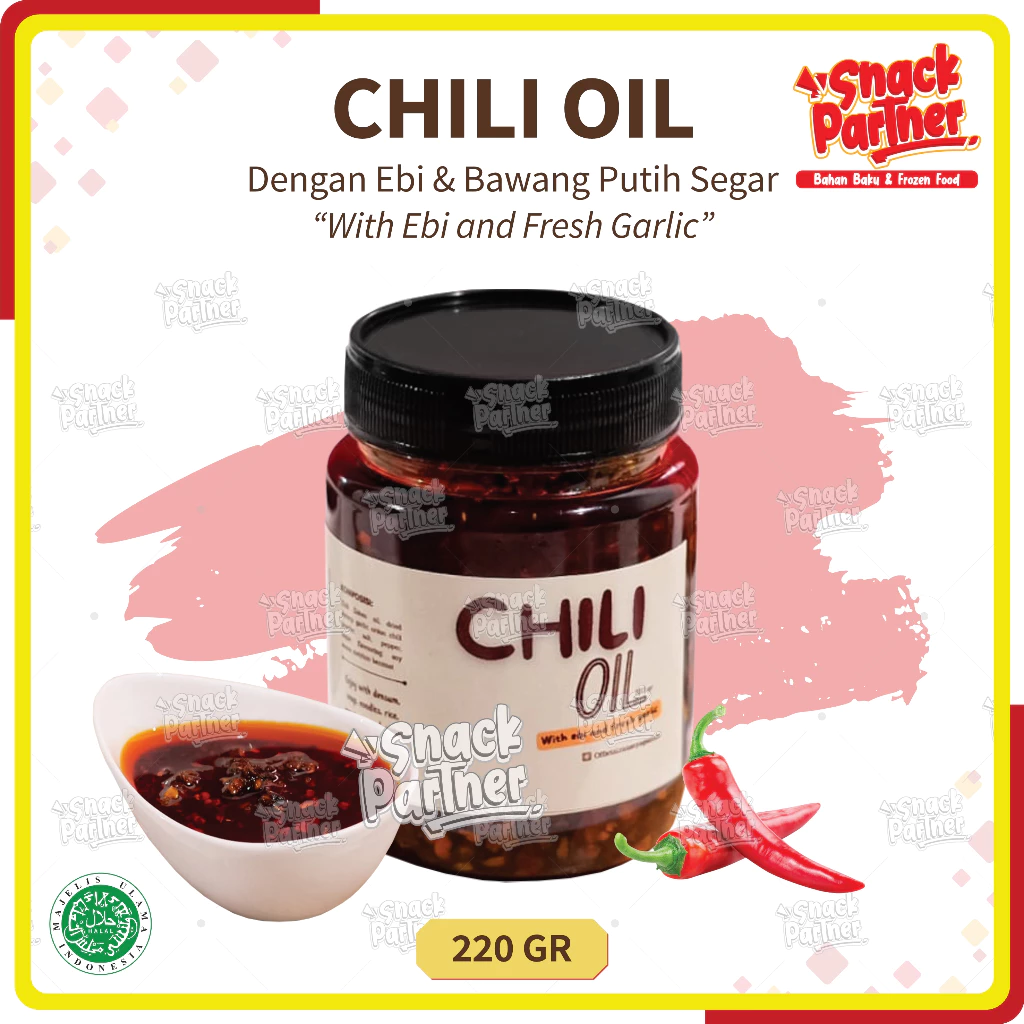 CHILI OIL 220 GR (Berat Bersih 170 GR) - HOMEMADE BANJARMASIN HALAL - Minyak Cabe Cabai Hot Pedas