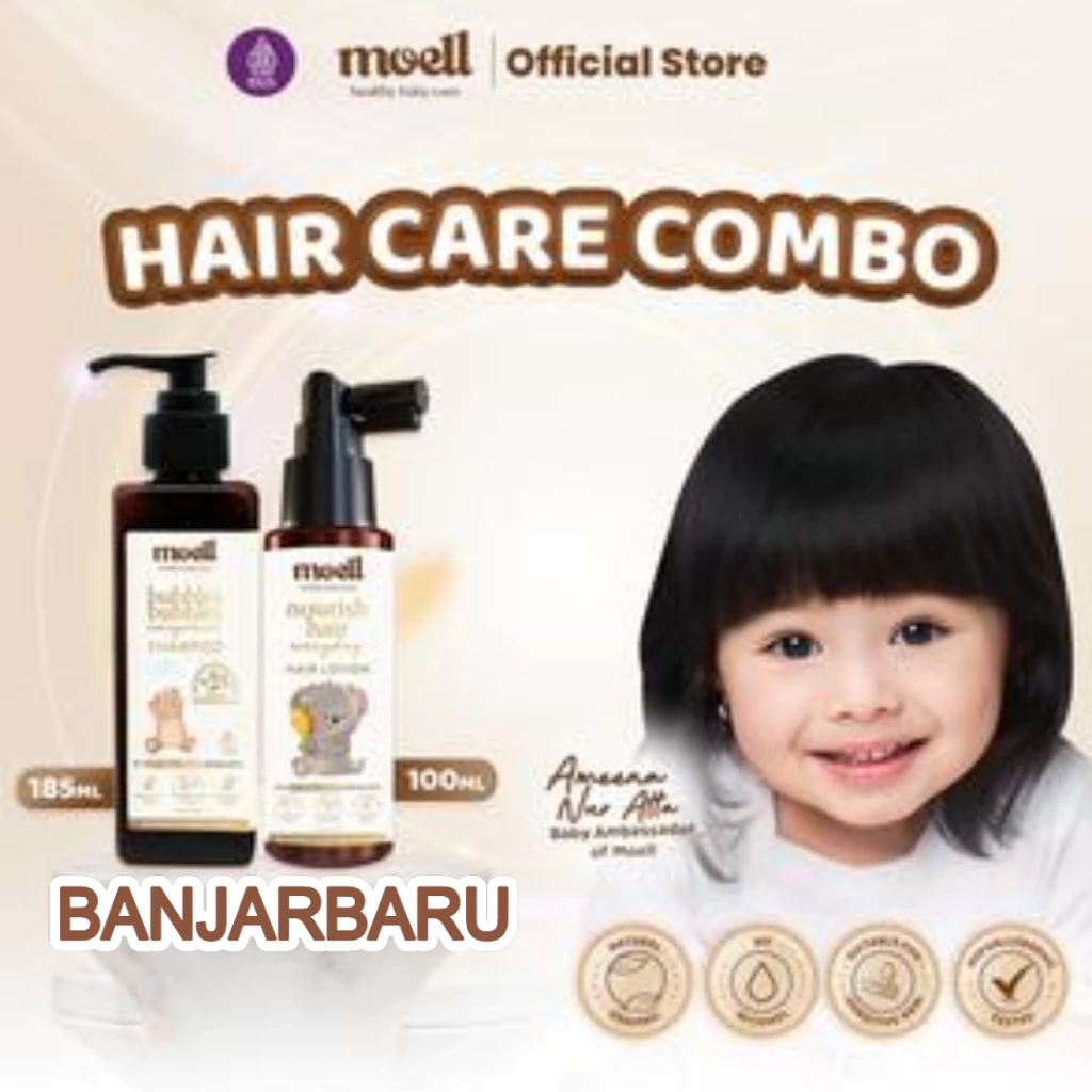 Moell Special Bundling Hair Lotion & Shampoo  - Skincare - Natural Organic Banjarbaru Banjarmasin