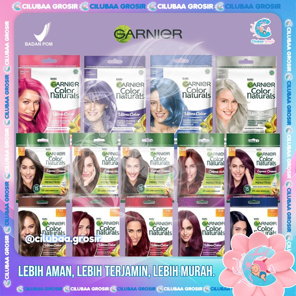 Garnier Color Naturals Sachet Long Lasting || Garnier Pewarna Rambut Natural Sachet