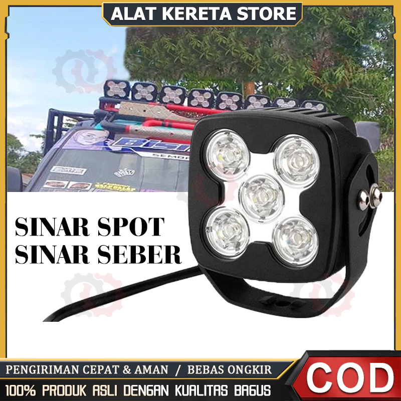 50 Watt 100% ORI Lampu volvo alat berat Sorot Heavy Duty Offroad Tembak dotrek mobil volt truk Balak Dotrex variasi sorot mobil Banjarmasin sigra Lampu tembak 5 mata 24 volt Truck Off Road kalimantan