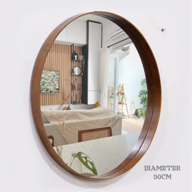 Cermin Aesthetic Diameter 50cm / cermin bulat / cermin dinding
