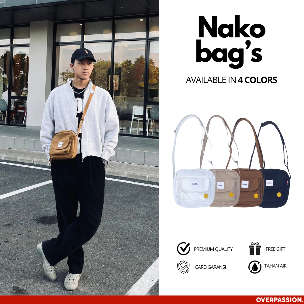 Tas Selempang Canvas Korea Unisex Minimalis