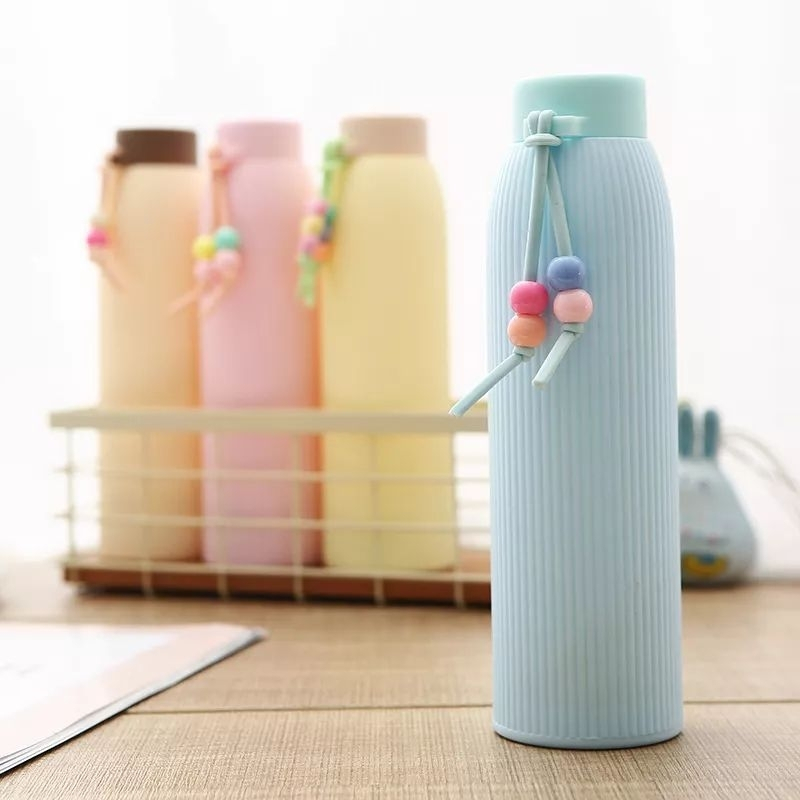 Botol Macaron Import Manik Korea | Tumbler Aesthetic Kaca Korea KK ini
