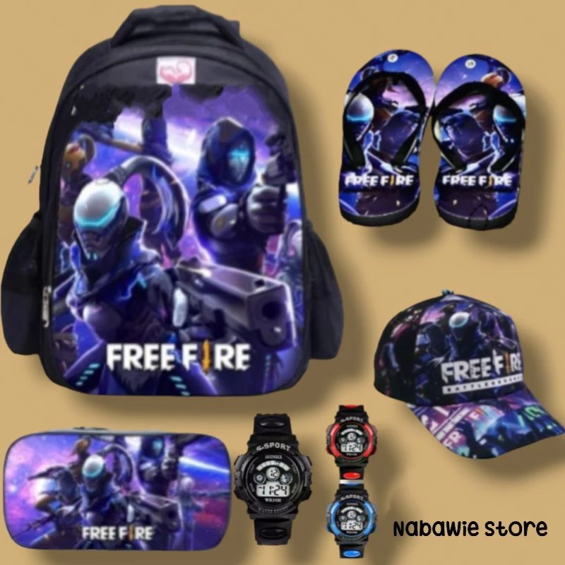 Tas Ransel Fashion Sekolah Anak Laki Laki PAUD TK SD Karakter free fire
