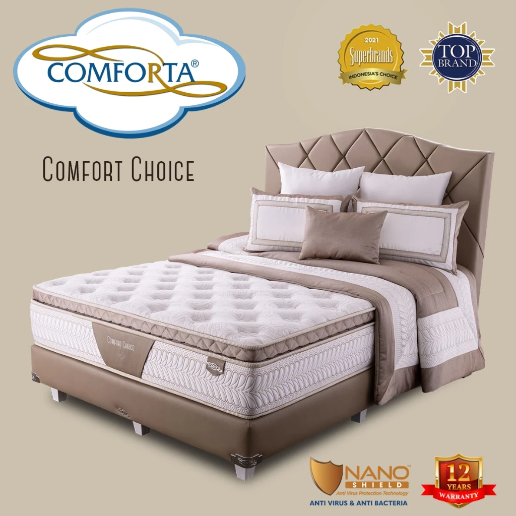 Comforta Kasur Springbed Comfort Choice | Matras 100 120 160 180 200 - 200x200 | SP Mattress