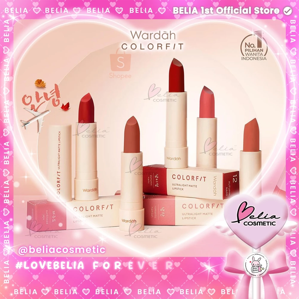[ BELIA ] WARDAH Colorfit Ultralight Matte Lipstick 3.6g | lipstik mate wardah