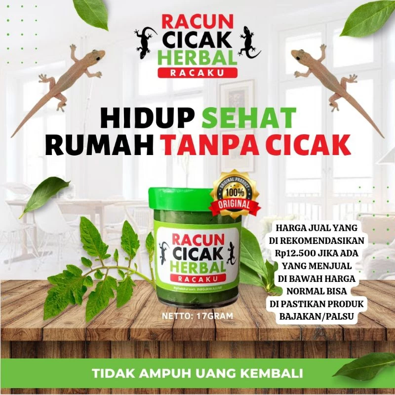 Racun Cicak Herbal Racaku Obat Cicak Paling Ampuh Pembasmi Cicak Pengusir Cicak