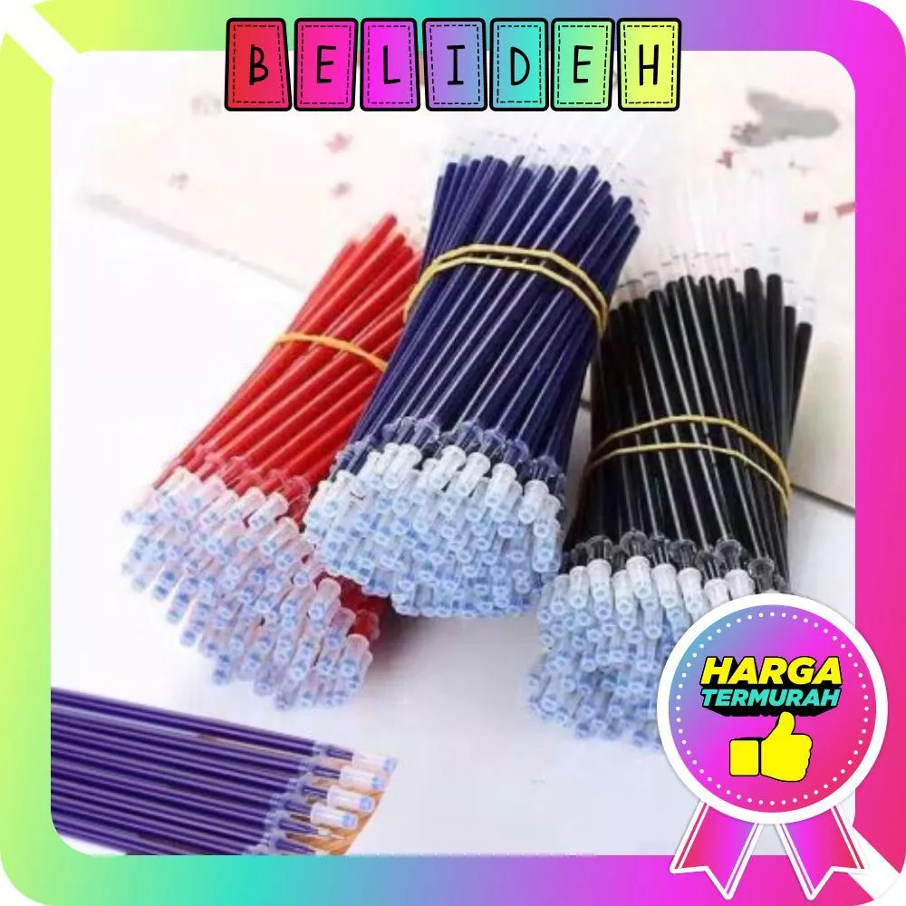 BELIDEH Refill Tinta Pulpen Gel Tinta Pena cair Isi Ulang 0.5mm Tinta Pulpen Warna Biru Hitam Merah Isi Ulang Pulpen Gel Import Murah R170