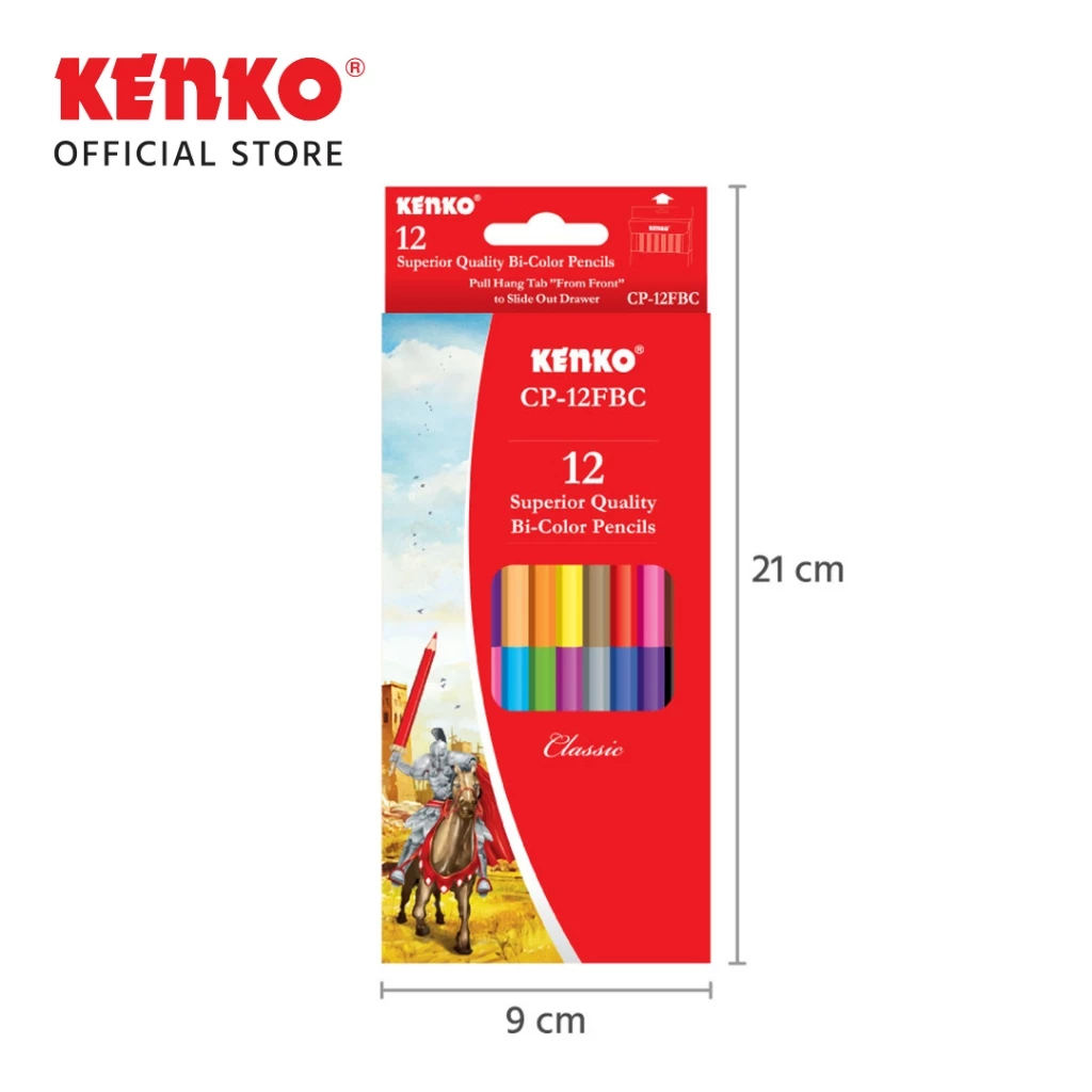 SOS Pensil Warna KENKO 12-24 Warna CP-12FBC /Pensil Mewarnai/Coloring Pencil