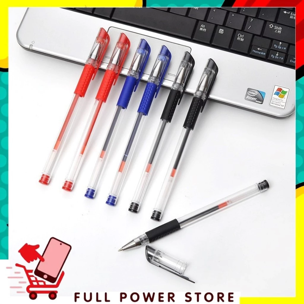 FPS Pena Gel 0.55mm Standard Pulpen tinta cair Alat Tulis Sekolah Kantor Pen Warna Warni Pena Ujung Lancip ATK Murah