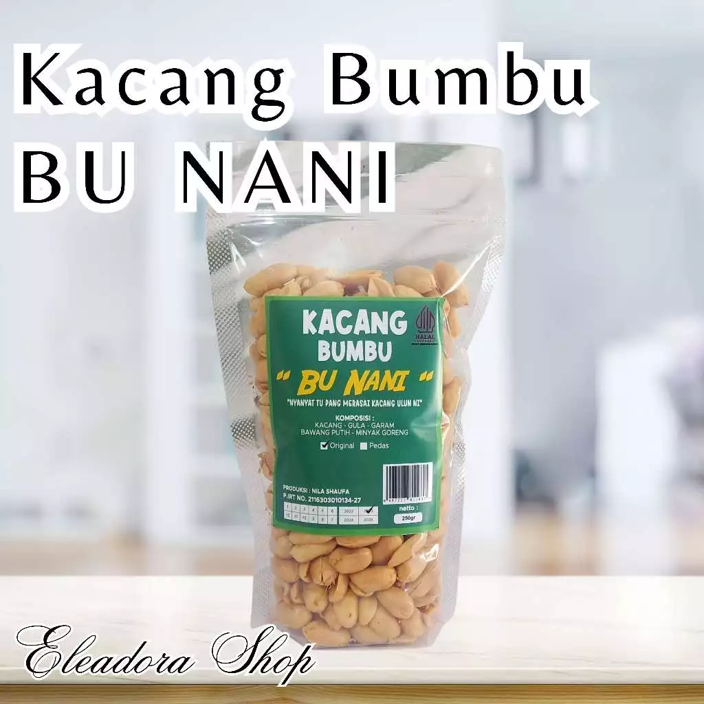 Kacang Bumbu Bu Nani - Kacang Bumbu Asli Banjarbaru - Kemasan Standing Pouch