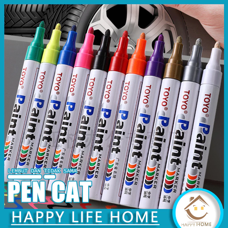 100% Paint Marker Toyo Original Spidol Nat Keramik Ori IMPORT PERMANEN/Spidol Ban Mobil Motor  / Spidol Ban Terbaik 101