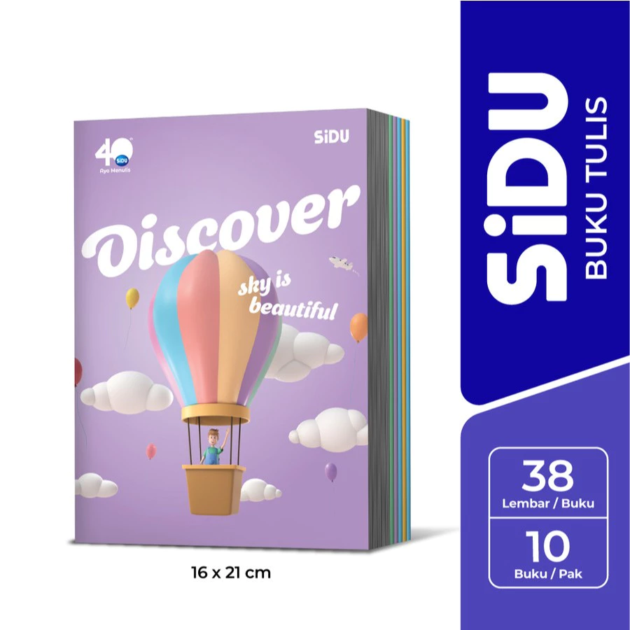 [1PAK] BUKU TULIS 38 SIDU PACK ISI 10 / BUKU TULIS SINAR DUNIA